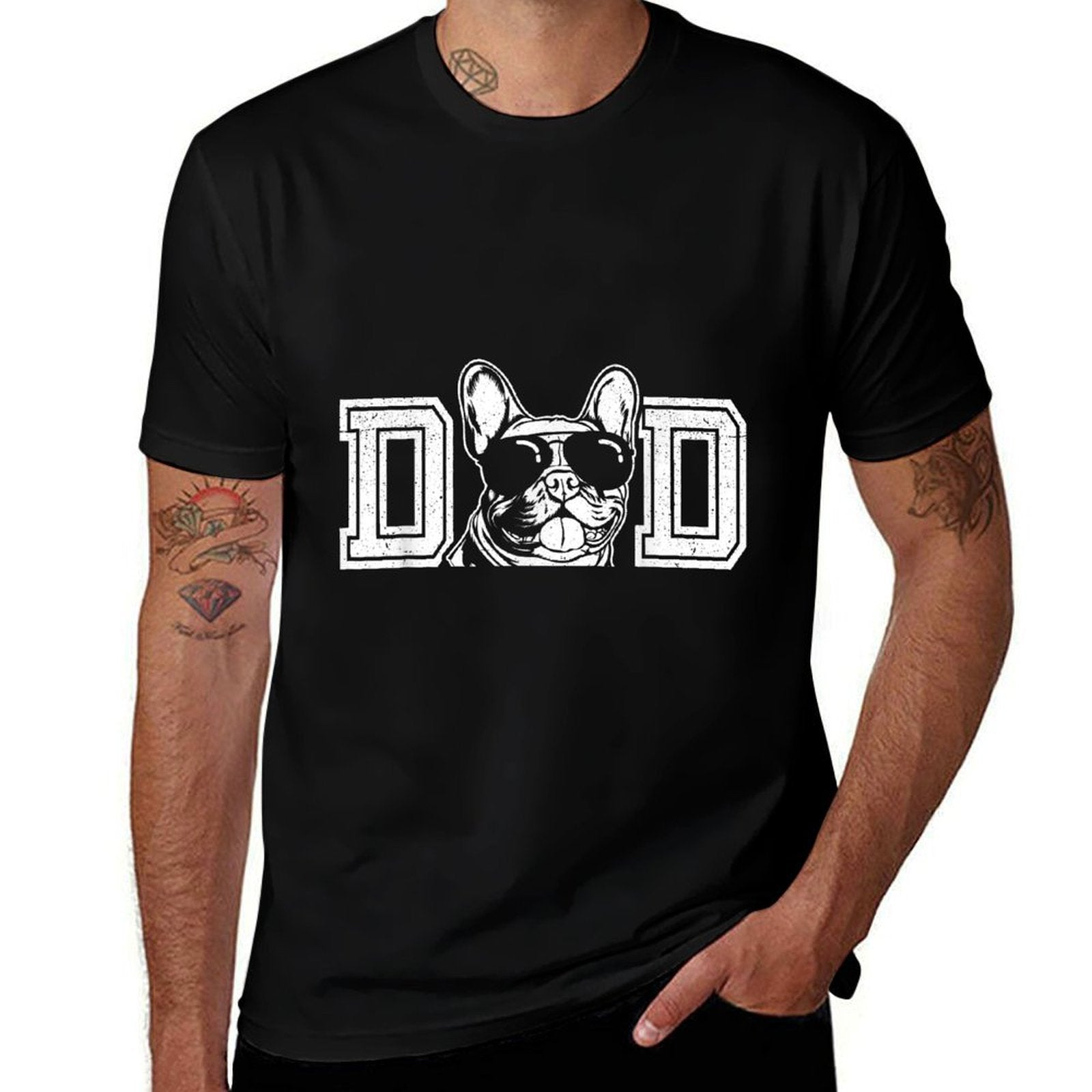 Frenchie Dog Owner For Men French Bulldog Dad Fathers Day  Affordable Price T-Shirt